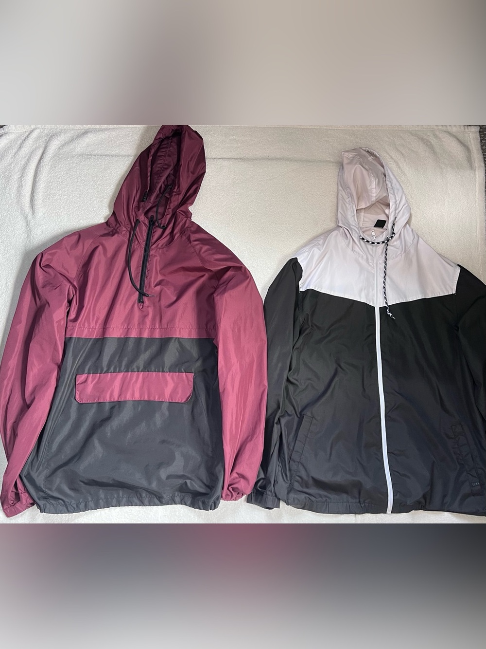 Men’s Streetwear Windbreaker Bundle XL | Lightweight Techwear Hooded Jackets